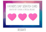 Fathers Day Scratch Cards