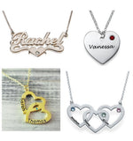 Name Heart Necklaces