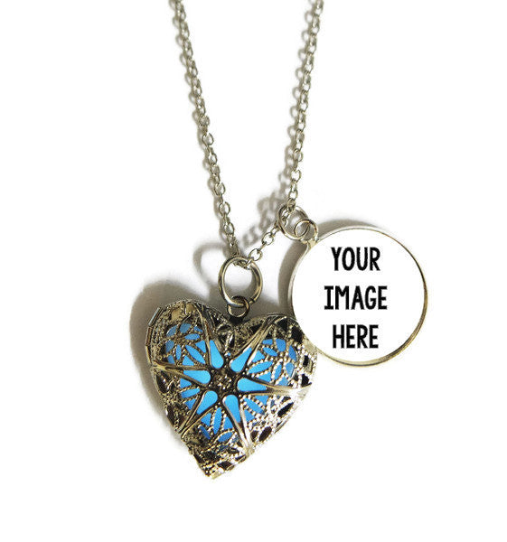 Glow In The Dark Heart Necklaces