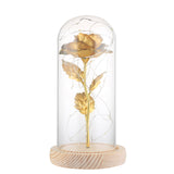 Gold Rose Jar with Lights