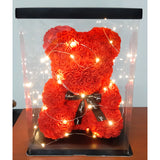 Rose Bear (40cm) in Box with Lights