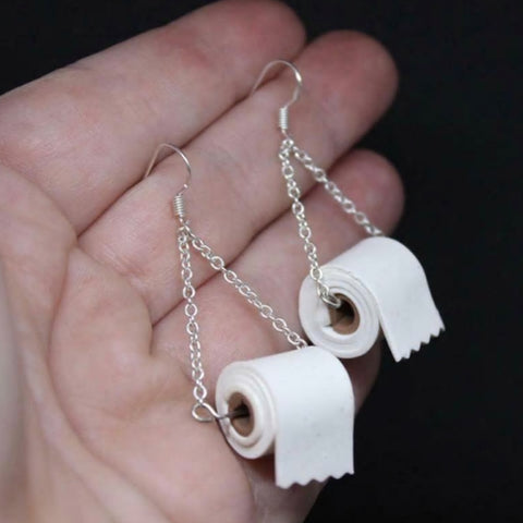 Toilet Paper Earrings